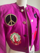 Load image into Gallery viewer, 1990’s | Jayna | Fuchsia Novelry Blazer