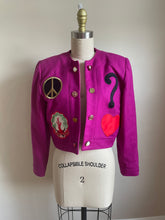 Load image into Gallery viewer, 1990’s | Jayna | Fuchsia Novelry Blazer