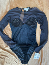Load image into Gallery viewer, Emanuel Ungaro Sheer & Velvet Bodysuit
