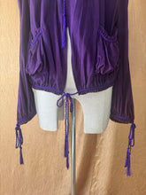 Load image into Gallery viewer, Emanuel Ungaro Paris Violet Suede Tie Front Jacket