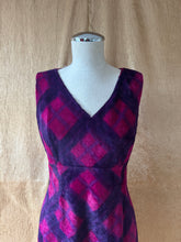 Load image into Gallery viewer, Philosophy di Alberta Ferretti Plaid Faux Fur Dress