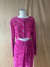 Load image into Gallery viewer, Jean Paul Gaultier Equator Fuchsia Knit Set with Hula Dancer Motif