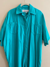Load image into Gallery viewer, 1990’s | Norma Kamali | Turquoise Jumpsuit