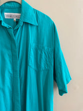 Load image into Gallery viewer, 1990’s | Norma Kamali | Turquoise Jumpsuit