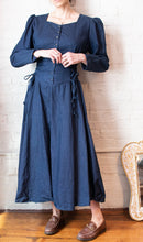 Load image into Gallery viewer, 1990’s | Corset Denim Prairie Dress