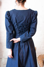 Load image into Gallery viewer, 1990’s | Corset Denim Prairie Dress