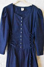 Load image into Gallery viewer, 1990’s | Corset Denim Prairie Dress