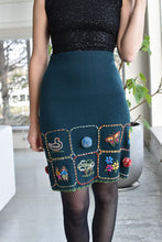 Load image into Gallery viewer, 1990’s | Romeo Gigli | Knit Skirt with Embroidered Pictures