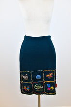 Load image into Gallery viewer, 1990’s | Romeo Gigli | Knit Skirt with Embroidered Pictures