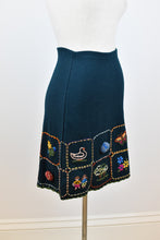 Load image into Gallery viewer, 1990’s | Romeo Gigli | Knit Skirt with Embroidered Pictures