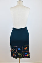 Load image into Gallery viewer, 1990’s | Romeo Gigli | Knit Skirt with Embroidered Pictures