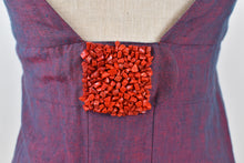 Load image into Gallery viewer, Y2K | Fendi | Purple Linen Dress with Beaded Details