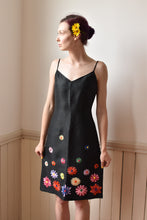 Load image into Gallery viewer, Y2K | Moschino Jeans | Textured Sundress with Raffia Flowers