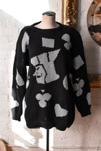Load image into Gallery viewer, 1990’s | Adrienne Vittadini for Bergdorf Goodman | Playing Card Sweater
