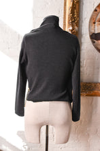 Load image into Gallery viewer, 1990’s | Charcoal Wrap Sweater with a Chain