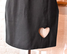 Load image into Gallery viewer, 1990’s | Black Mini Skirt with Heart Cut Out