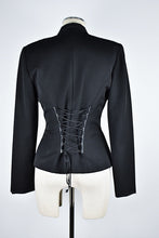 Load image into Gallery viewer, 1990’s | Cache | Blazer with Corset Lacing and Rhinestone Detail