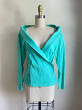 Load image into Gallery viewer, 1990’s | Claude Montana | Aqua Blouse