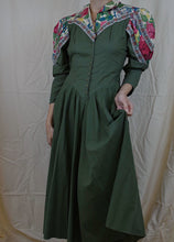 Load image into Gallery viewer, 1990’s | Mutton Sleeve Yoked Waist Dress