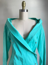 Load image into Gallery viewer, 1990’s | Claude Montana | Aqua Blouse