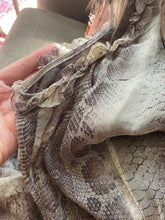 Load image into Gallery viewer, Moschino Jeans | Sheer Silk Snake Print Feather Dress