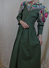 Load image into Gallery viewer, 1990’s | Mutton Sleeve Yoked Waist Dress
