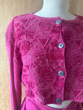 Load image into Gallery viewer, Jean Paul Gaultier Equator Fuchsia Knit Set with Hula Dancer Motif
