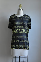 Load image into Gallery viewer, 1990&#39;s | Moschino Jeans | Mesh &quot;Take Your Time&quot; Shirt
