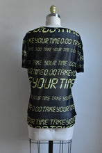 Load image into Gallery viewer, 1990&#39;s | Moschino Jeans | Mesh &quot;Take Your Time&quot; Shirt
