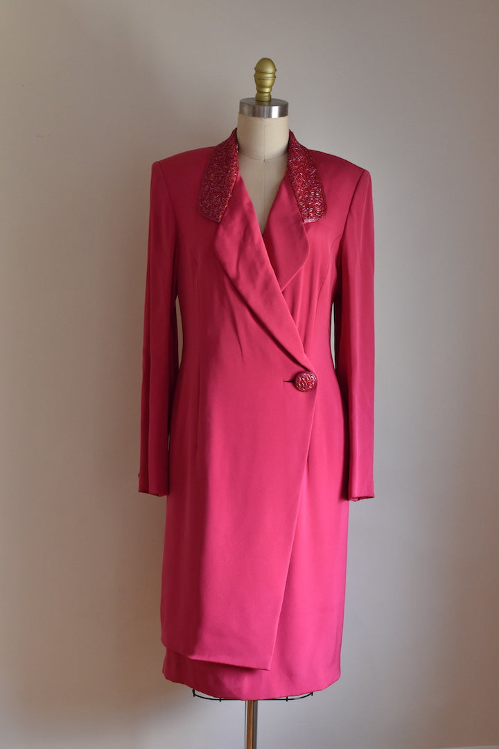 1980's | Hanae Mori | Shocking Pink Dress
