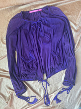 Load image into Gallery viewer, Emanuel Ungaro Paris Violet Suede Tie Front Jacket
