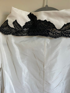 Gianfranco Ferre White Button Down with Lace Detail