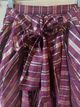 Load image into Gallery viewer, 1980’s | Versace | Gold and Plum Plaid Shorts
