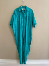 Load image into Gallery viewer, 1990’s | Norma Kamali | Turquoise Jumpsuit
