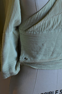 1990’s | Romeo Gigli | Sea Foam Green Wrap Top