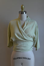 Load image into Gallery viewer, 1990’s | Romeo Gigli | Sea Foam Green Wrap Top
