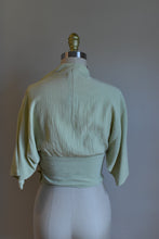 Load image into Gallery viewer, 1990’s | Romeo Gigli | Sea Foam Green Wrap Top
