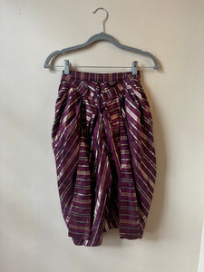 1980’s | Versace | Gold and Plum Plaid Shorts