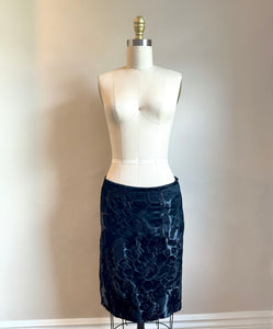 2005 | Gucci | Black Floral Skirt