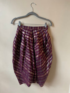 1980’s | Versace | Gold and Plum Plaid Shorts