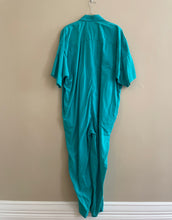 Load image into Gallery viewer, 1990’s | Norma Kamali | Turquoise Jumpsuit
