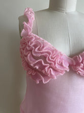 Load image into Gallery viewer, Anna Sui | Pink Ruffled Bust Crop Top
