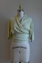 Load image into Gallery viewer, 1990’s | Romeo Gigli | Sea Foam Green Wrap Top
