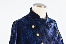 Load image into Gallery viewer, Vintage | Ralph Lauren Country | Blue Crushed Velvet Jacket
