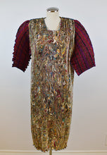 Load image into Gallery viewer, 1980’s | Ellen Hauptli | Marbled &amp; Plaid Pleated Dress
