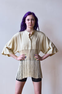 1990's | Victorio & Lucchino | Fringe Blouse