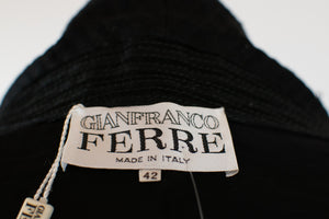 1990’s | Gianfranco Ferre | Black Linen and Silk Embroidered Jacket
