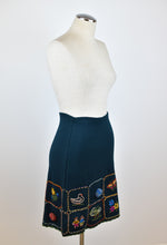 Load image into Gallery viewer, 1990’s | Romeo Gigli | Knit Skirt with Embroidered Pictures

