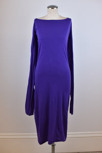 1990’s | Romeo Gigli | Purple Jersey Dress with a Tie Back