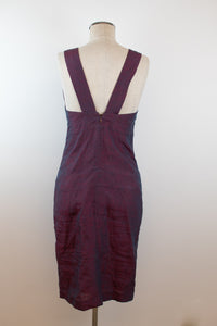 Y2K | Fendi | Purple Linen Dress with Beaded Details